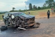 Maj. Gen Sabiti Muzeyi in critical condition after nasty sembabule highway accident